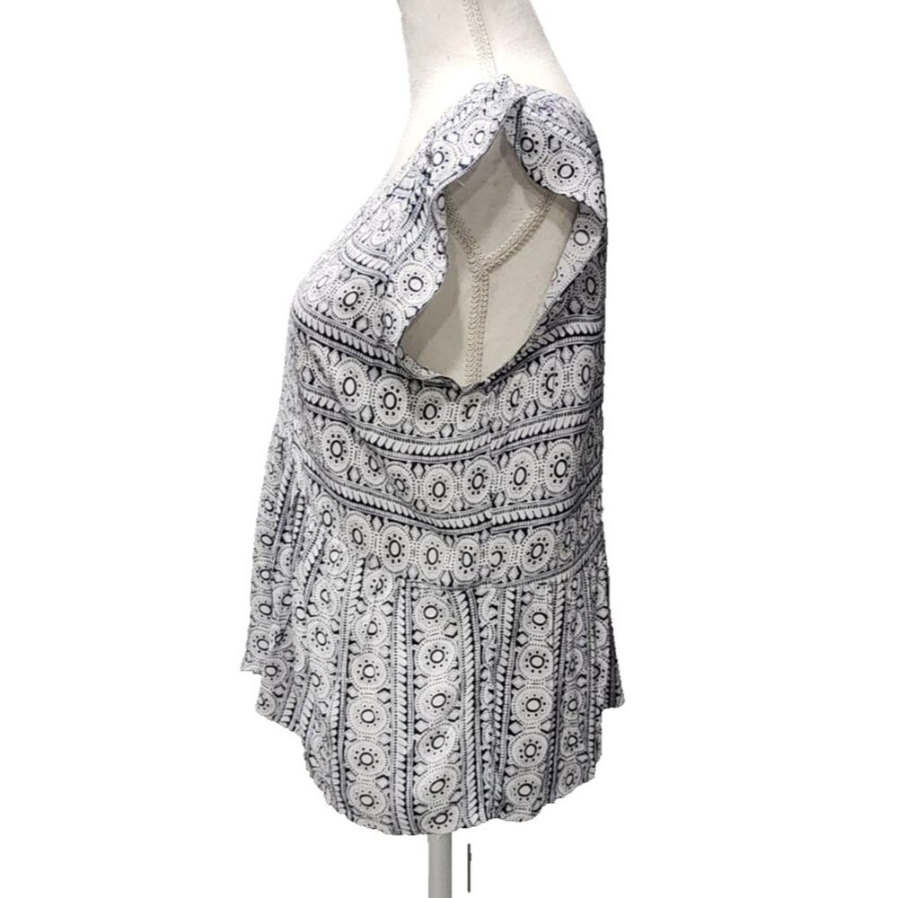 Ann Taylor LOFT Petite Flutter Peplum Top Cap Sleeves Blouse Sizes MP - Picture 5 of 9